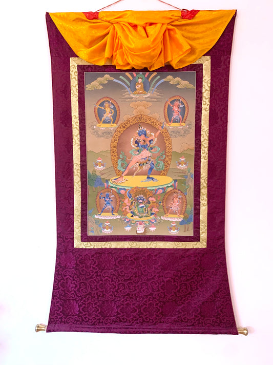 Chakrasamvara With Consort Dakini Thangka