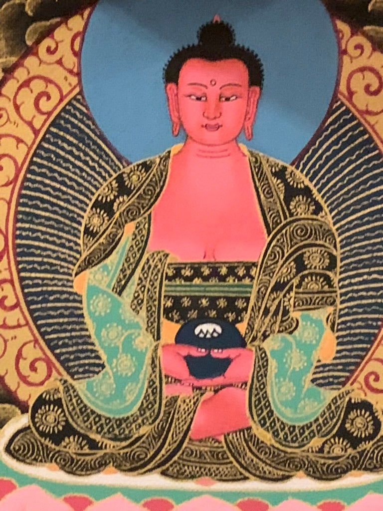 Thousand Armed Avalokiteshvara Five Dhyani Buddha Thangka