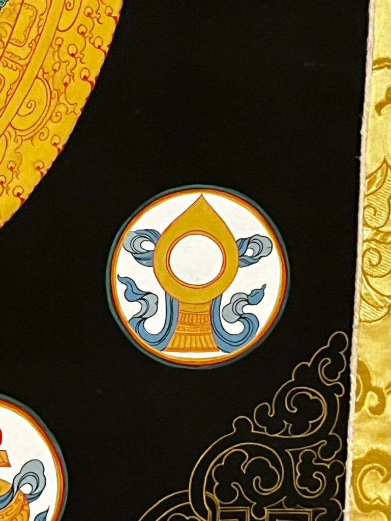 Shakyamuni Mandala Eight Auspicious Symbols Thangka