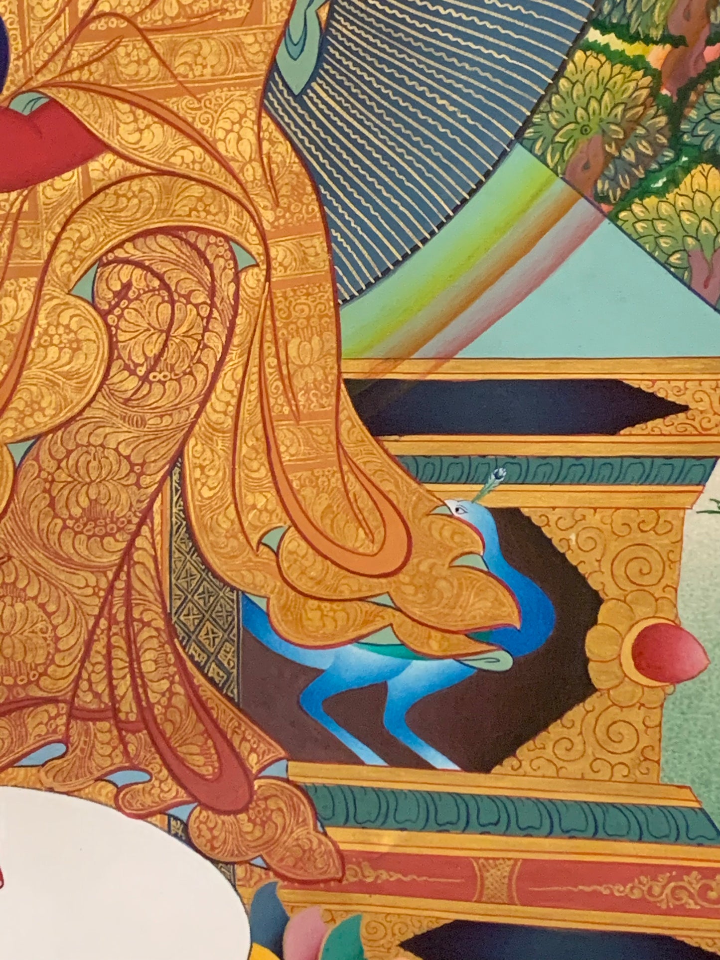 Enthroned Amitabha Thangka