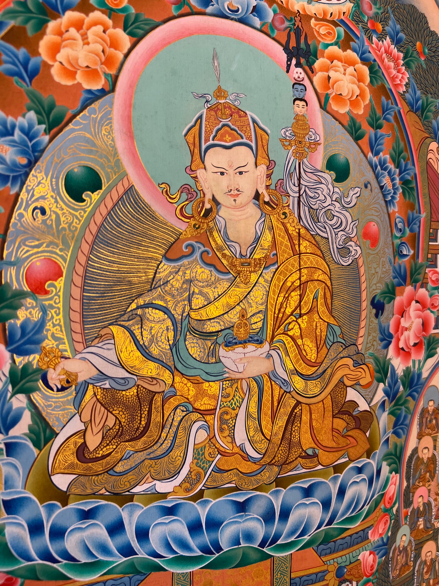 Guru Rinpoche Nyingma Dudjom Terser Refuge Tree Thangka