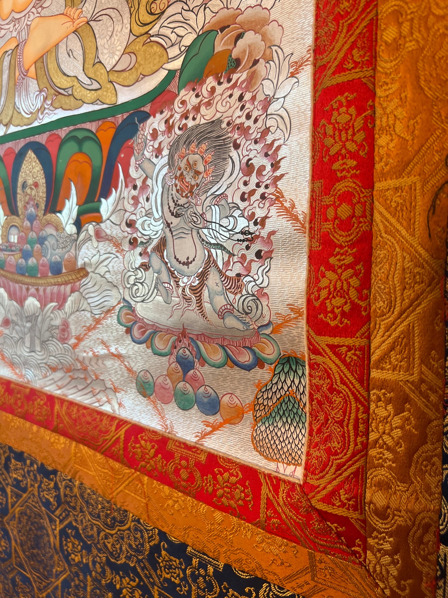 Silver Chenrezig Compassion Thangka