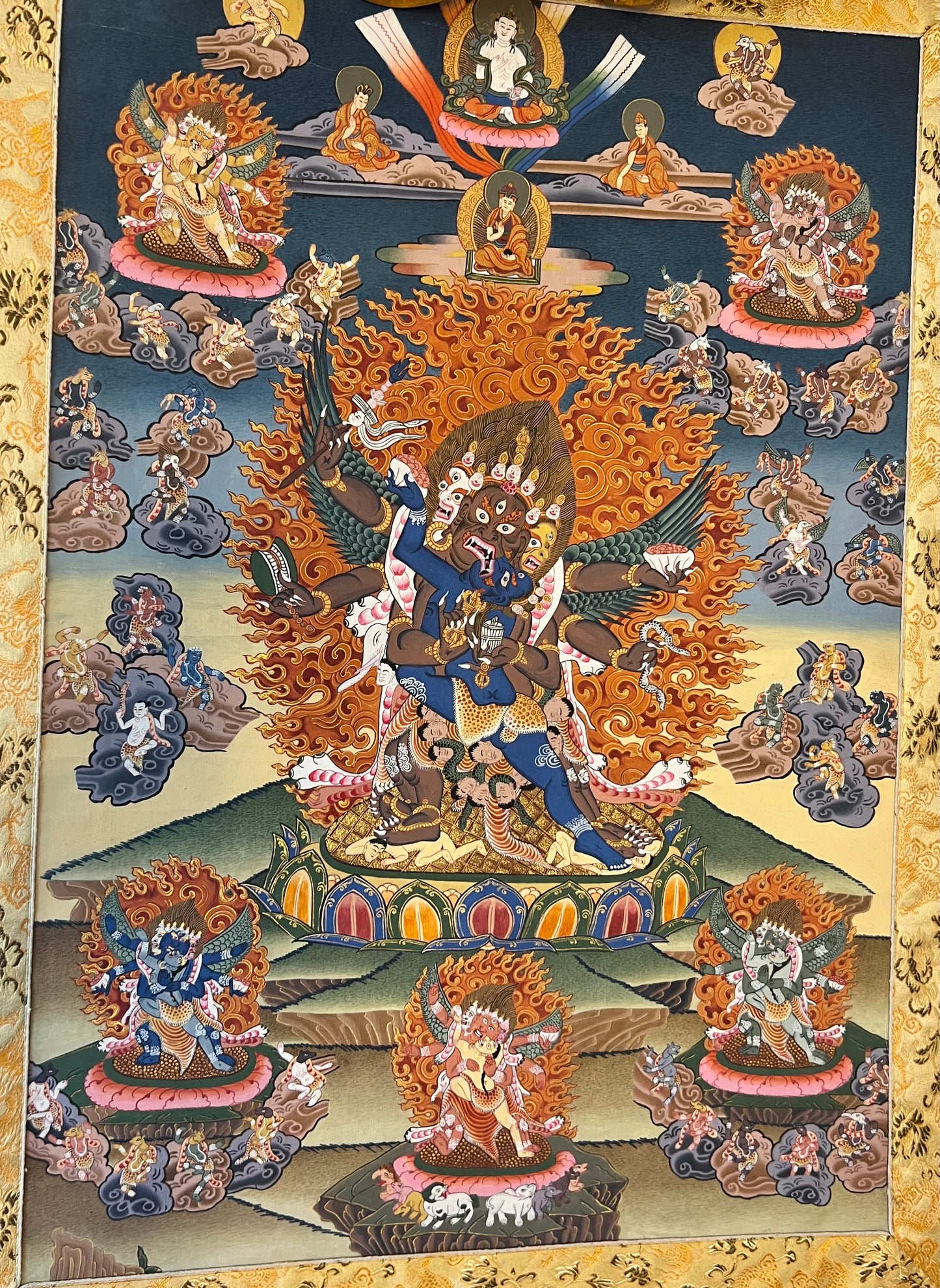 One Hundred Peaceful and Wrathful Deities of Bardo Thangka Set