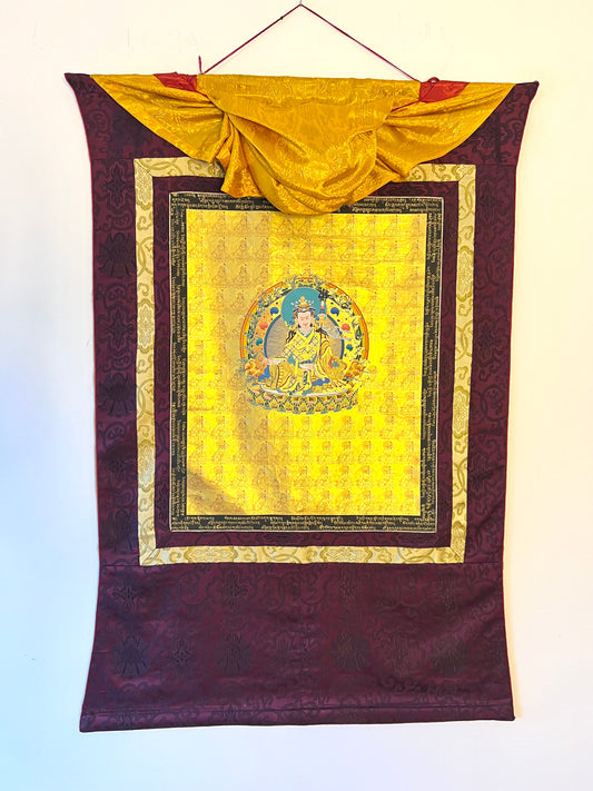 108 Guru Rinpoche Gold Thangka