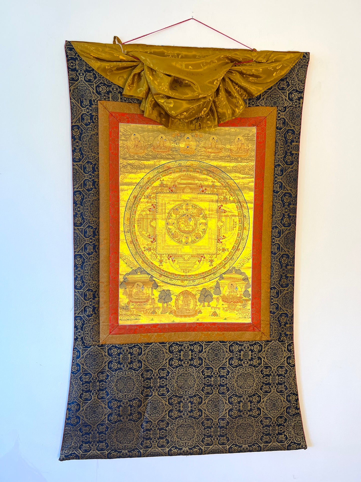 Manjushri Mandala 24K Gold Thangka