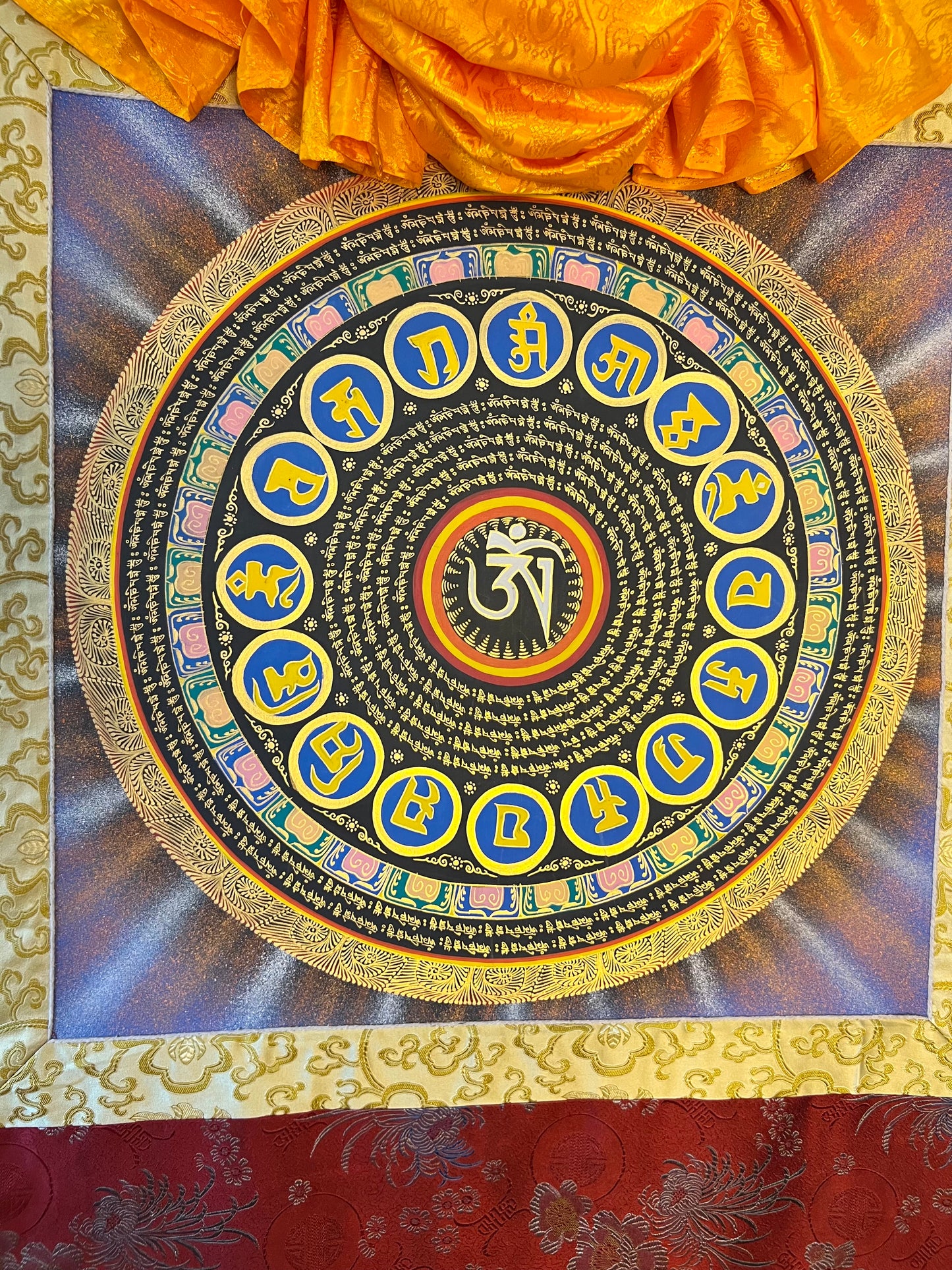 Om Mantra Mandala Thangka