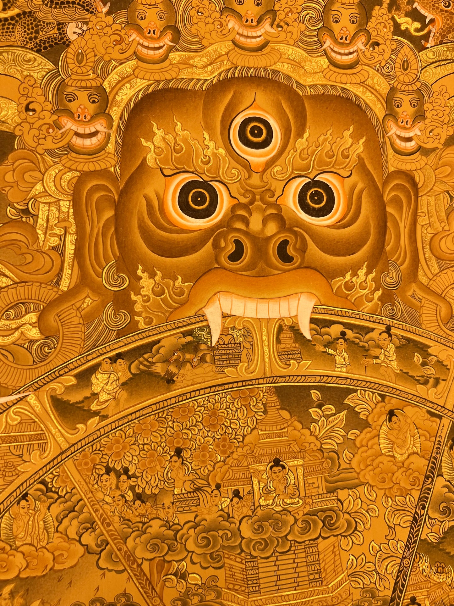 Bhavacakra Wheel Of Life Unbrocaded Thangka