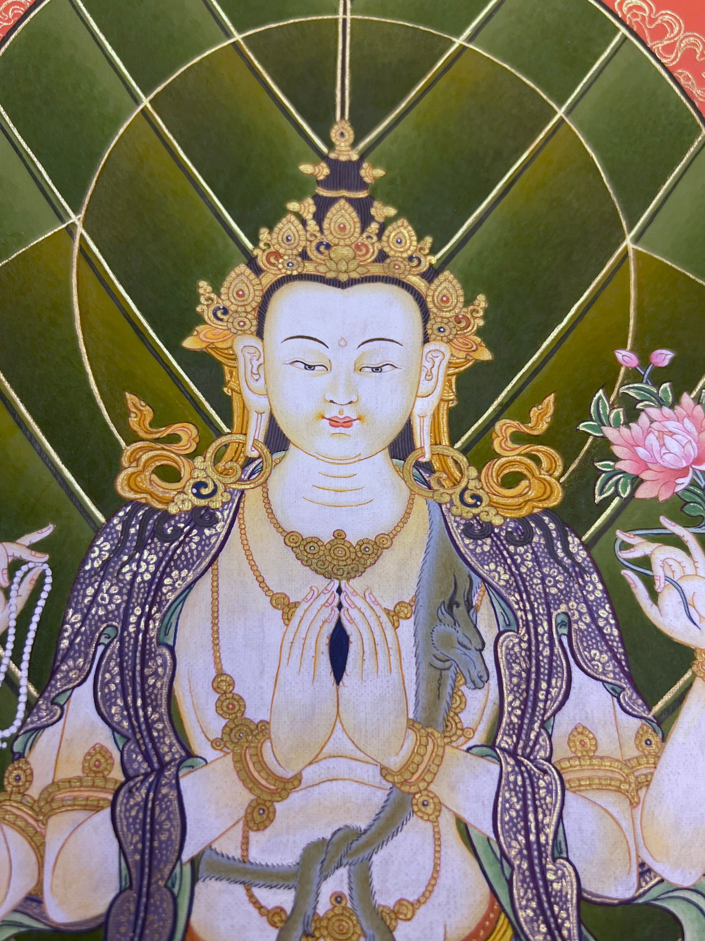 Chenrezig Leaf Thangka