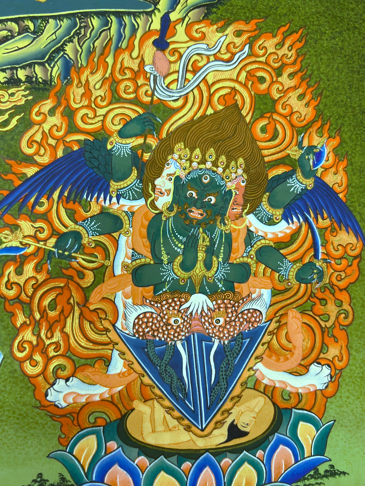 Vajrakilaya Heruka Phurba Unbrocaded Thangka