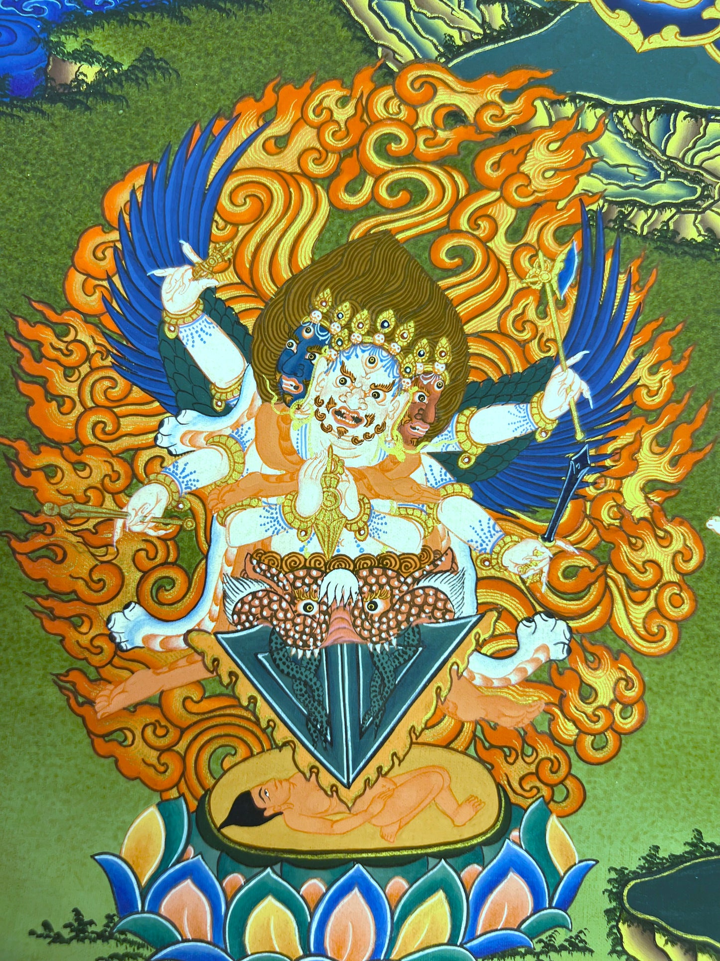 Vajrakilaya Heruka Phurba Unbrocaded Thangka