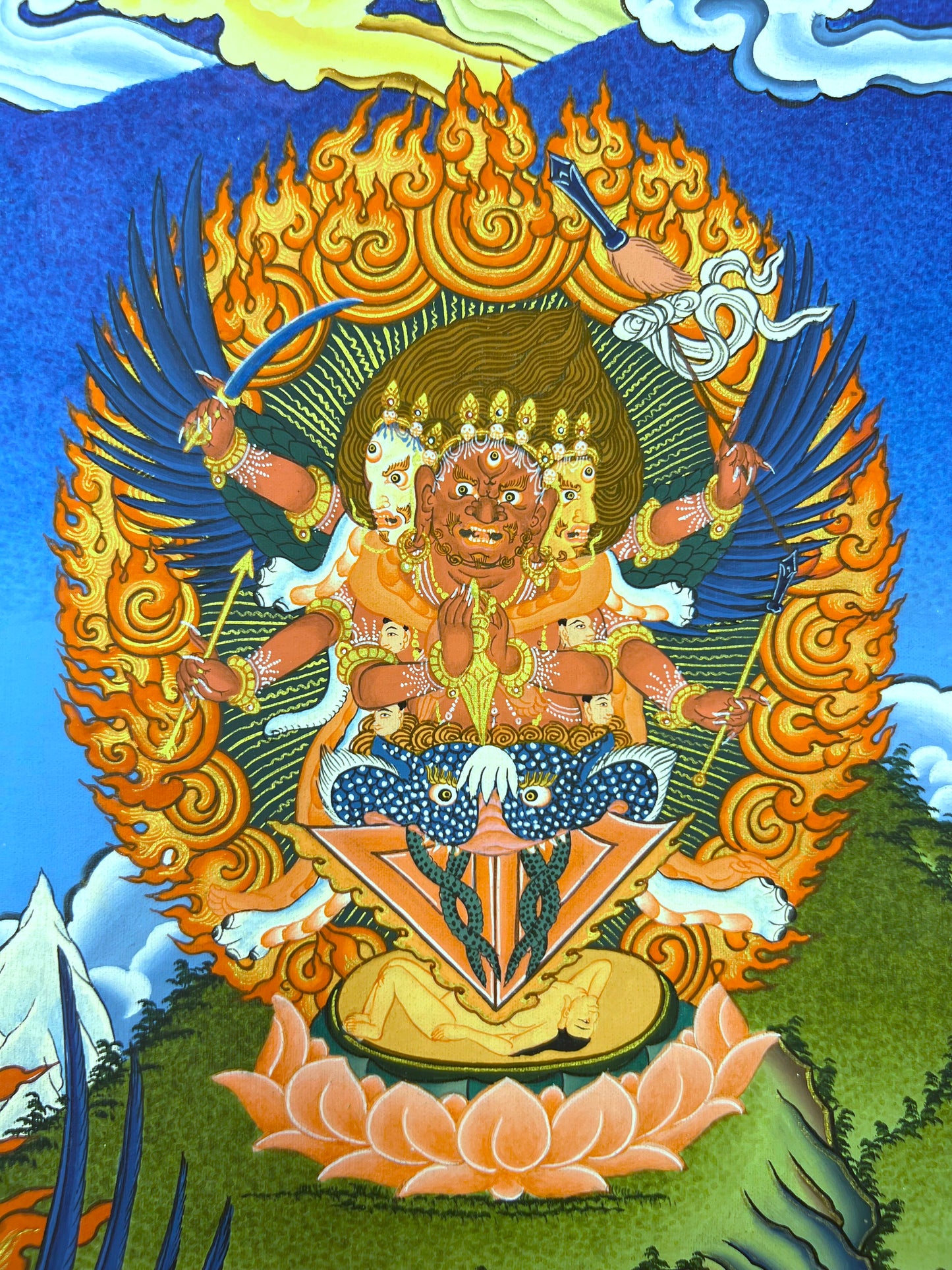 Vajrakilaya Heruka Phurba Unbrocaded Thangka