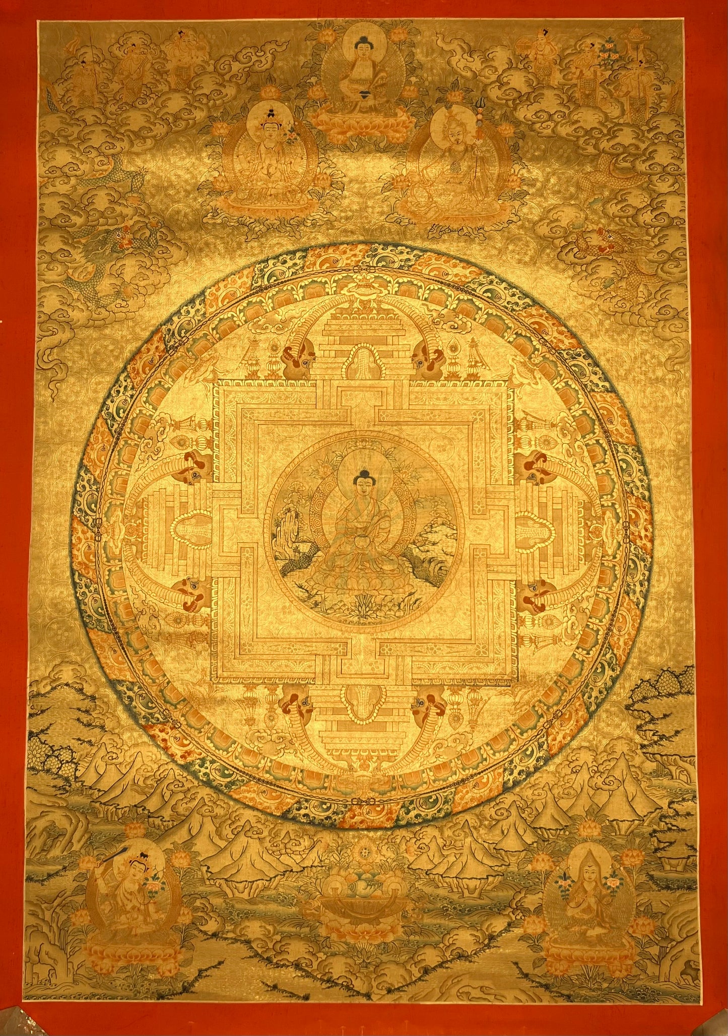 Shakyamuni Rainbow Body Mandala Unbrocaded Thangka