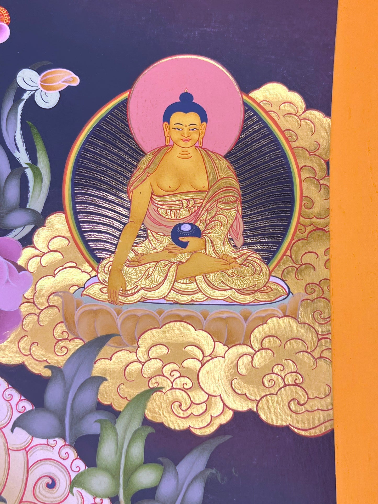 White Tara Long Life Shakyamuni Unbrocaded Thangka