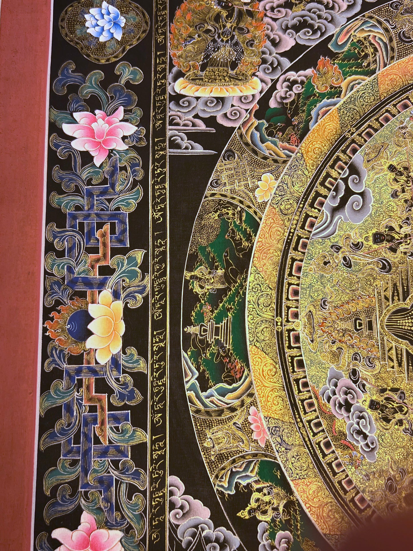 Green Tara Dakini Mandala Unbrocaded Thangka