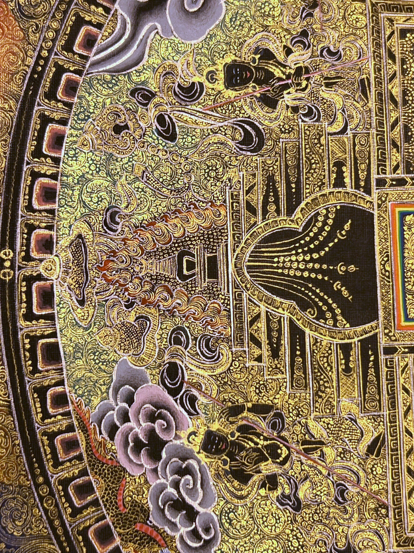 Green Tara Dakini Mandala Unbrocaded Thangka