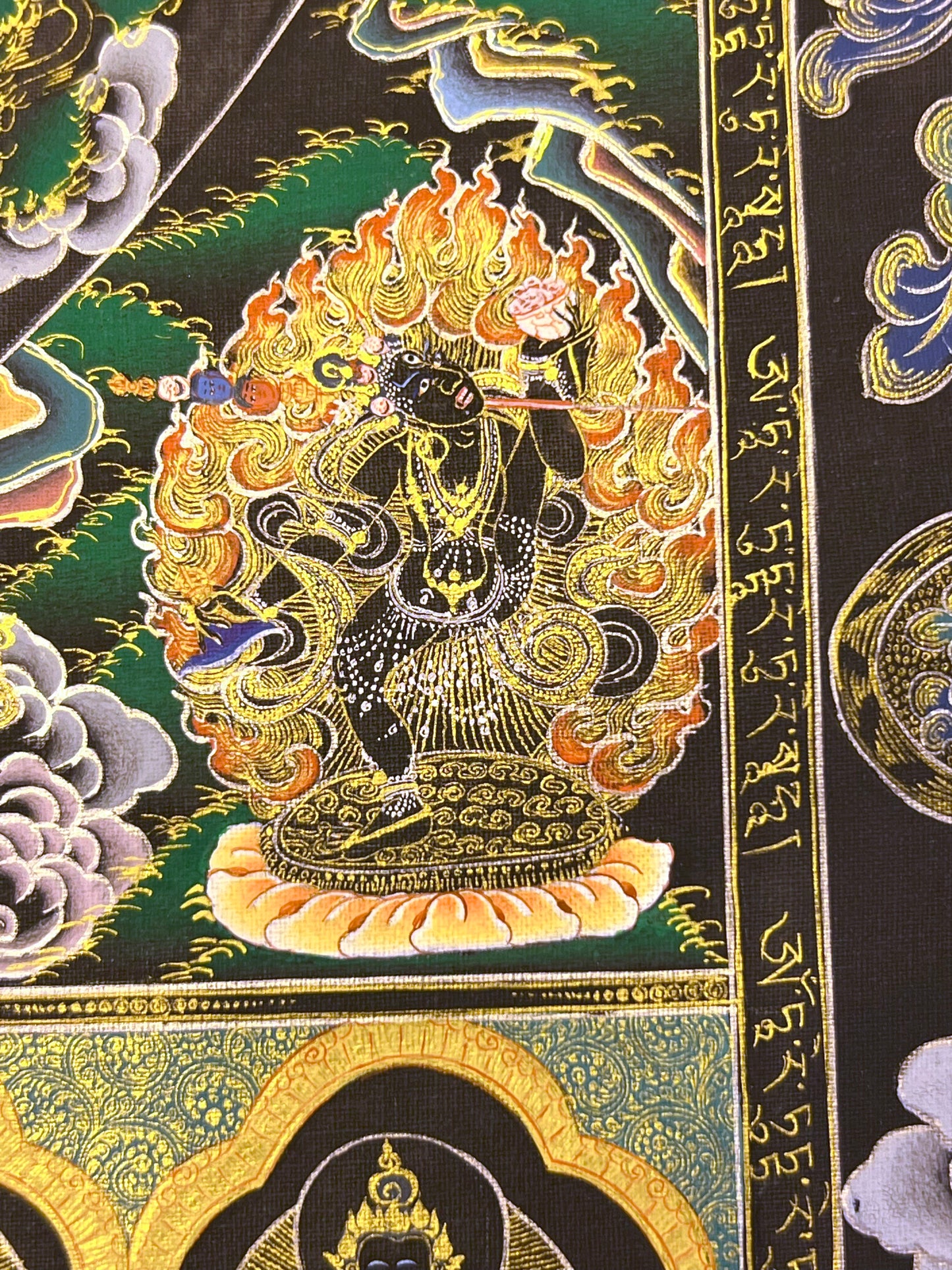 Green Tara Dakini Mandala Unbrocaded Thangka