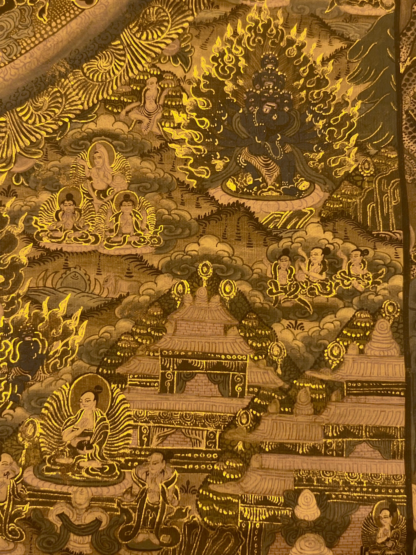 Vintage Thousand Armed Avalokiteshevara Unbrocaded Thangka