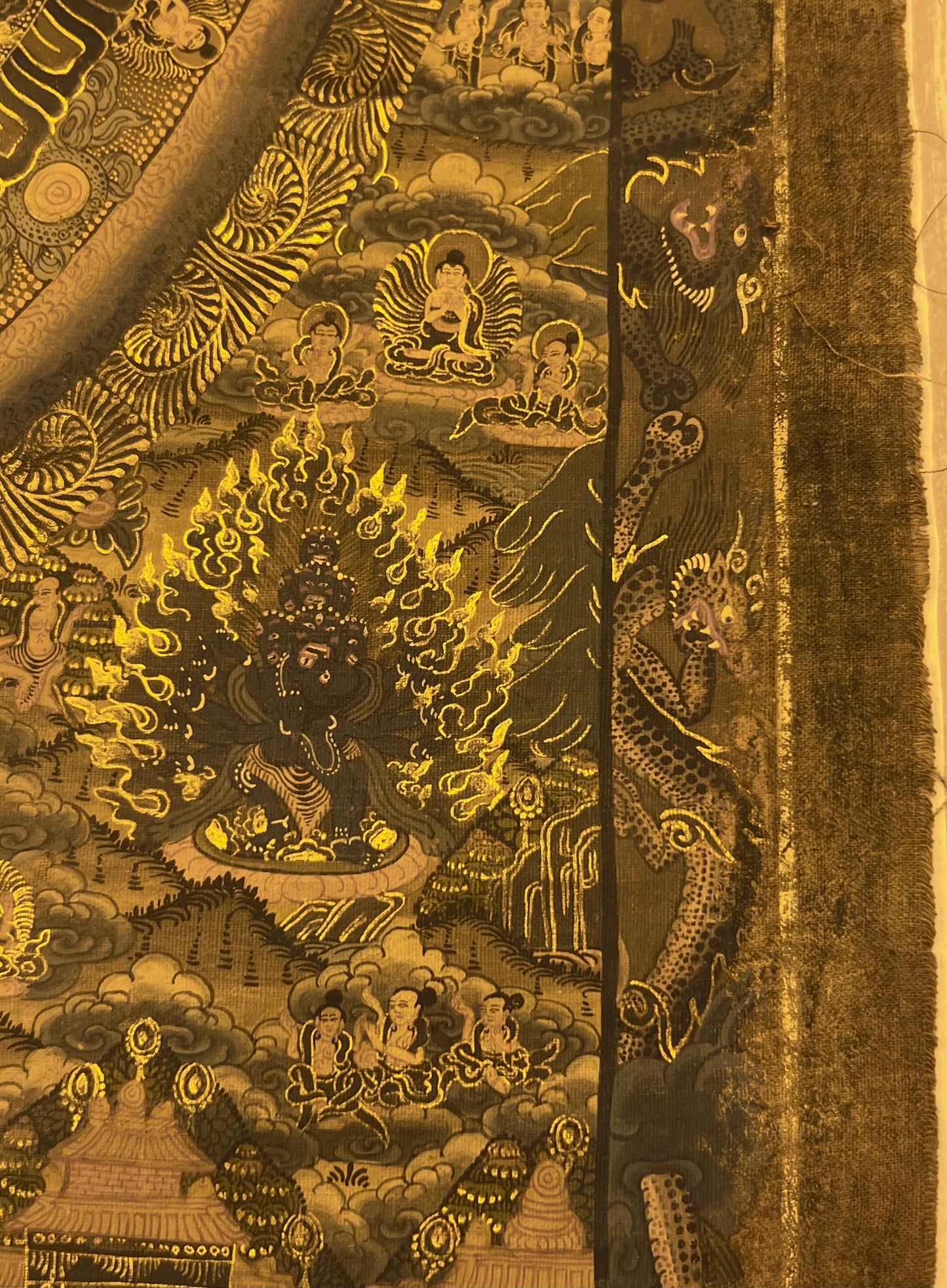 Vintage Thousand Armed Avalokiteshevara Unbrocaded Thangka