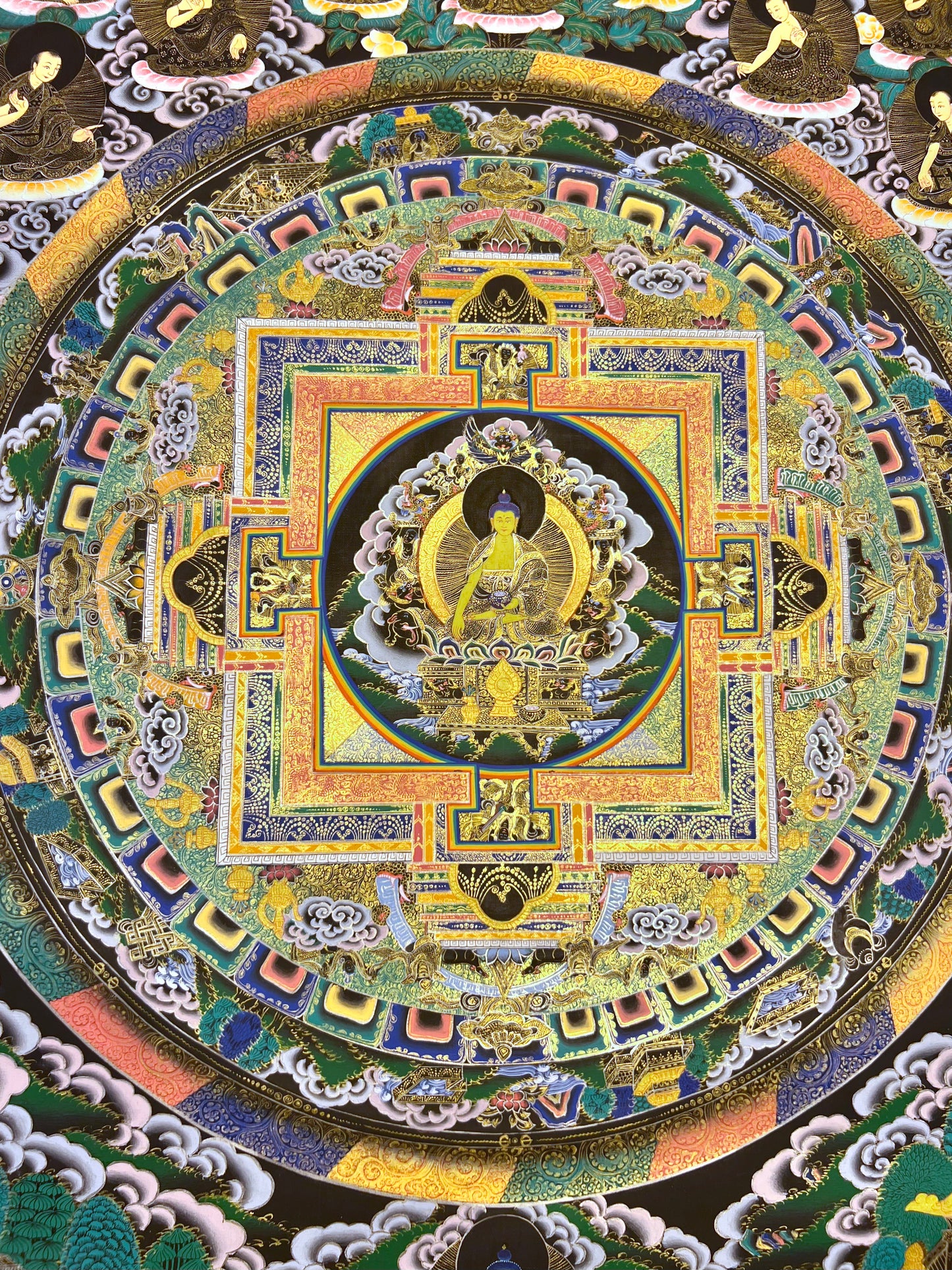 Shakyamuni Mandala Unbrocaded Thangka