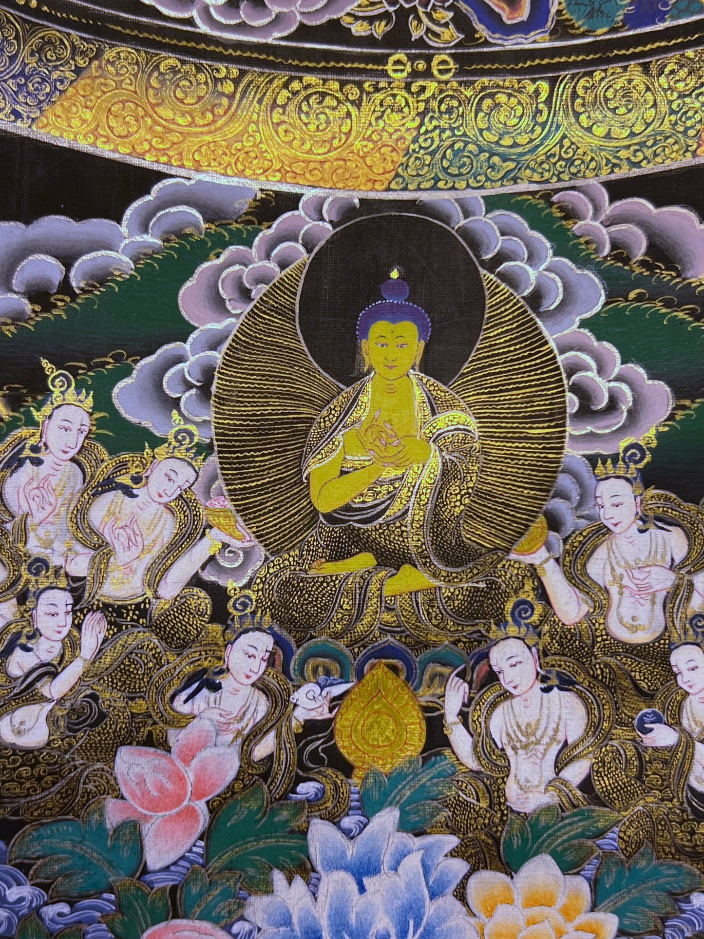 Shakyamuni Mandala Unbrocaded Thangka