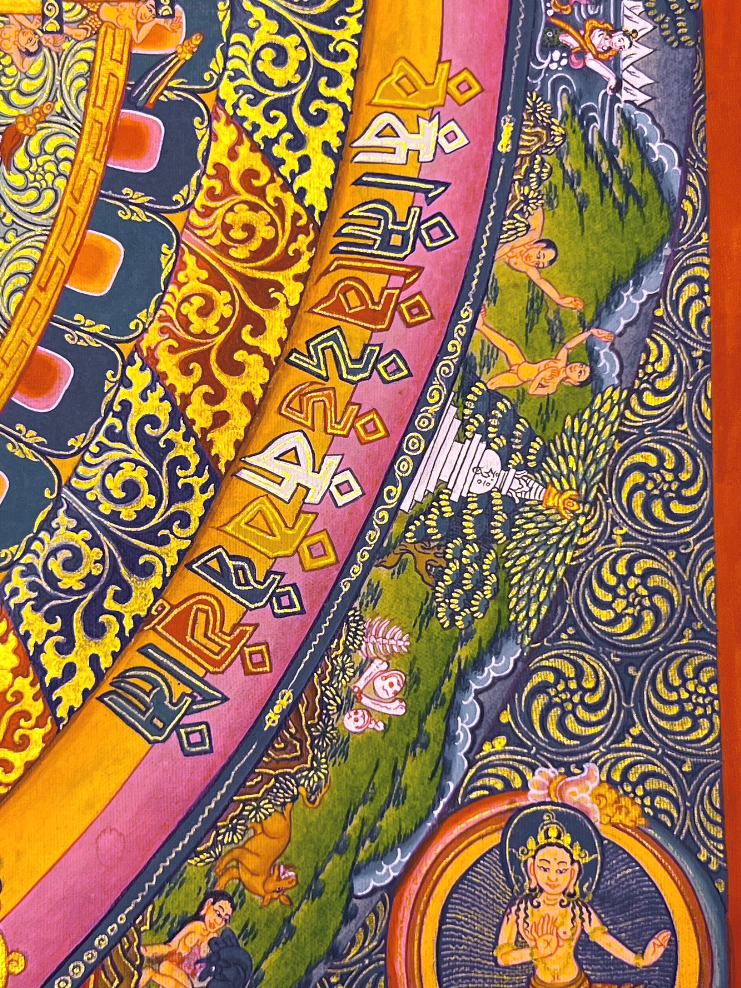 Kalachakra Mandala Unbrocaded Thangka