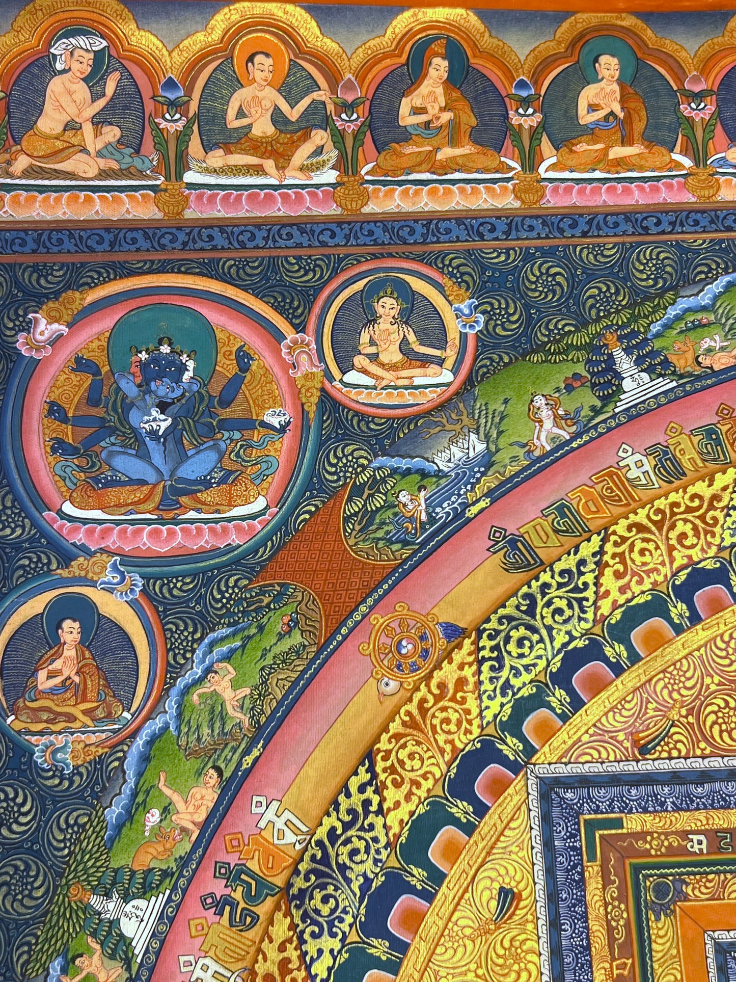 Kalachakra Mandala Unbrocaded Thangka