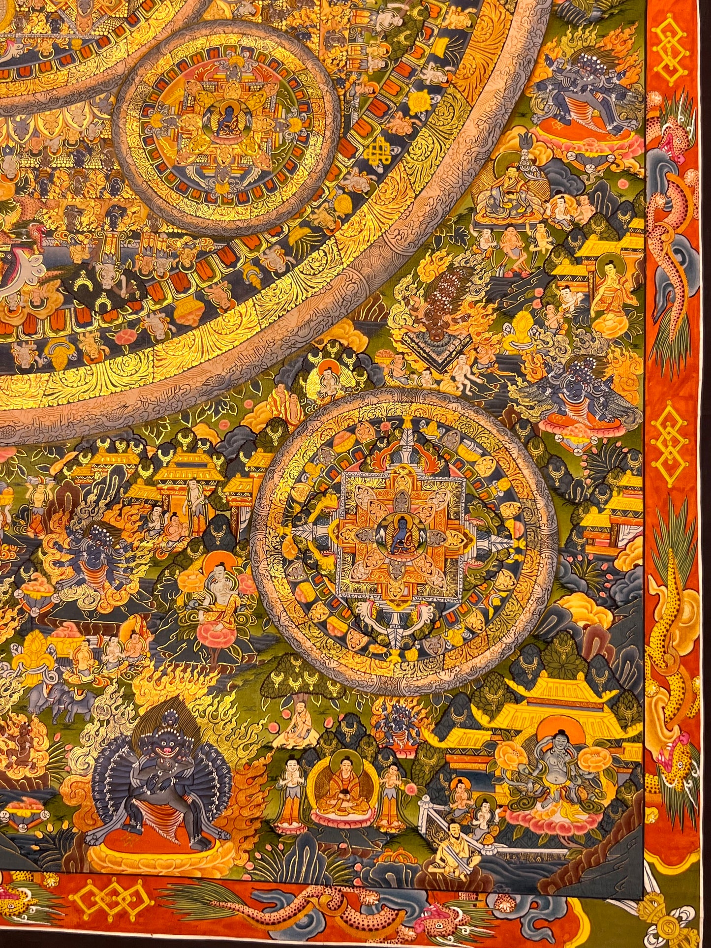 Shakyamuni Buddha Bodhisattva Mandala Unbrocaded Thangka