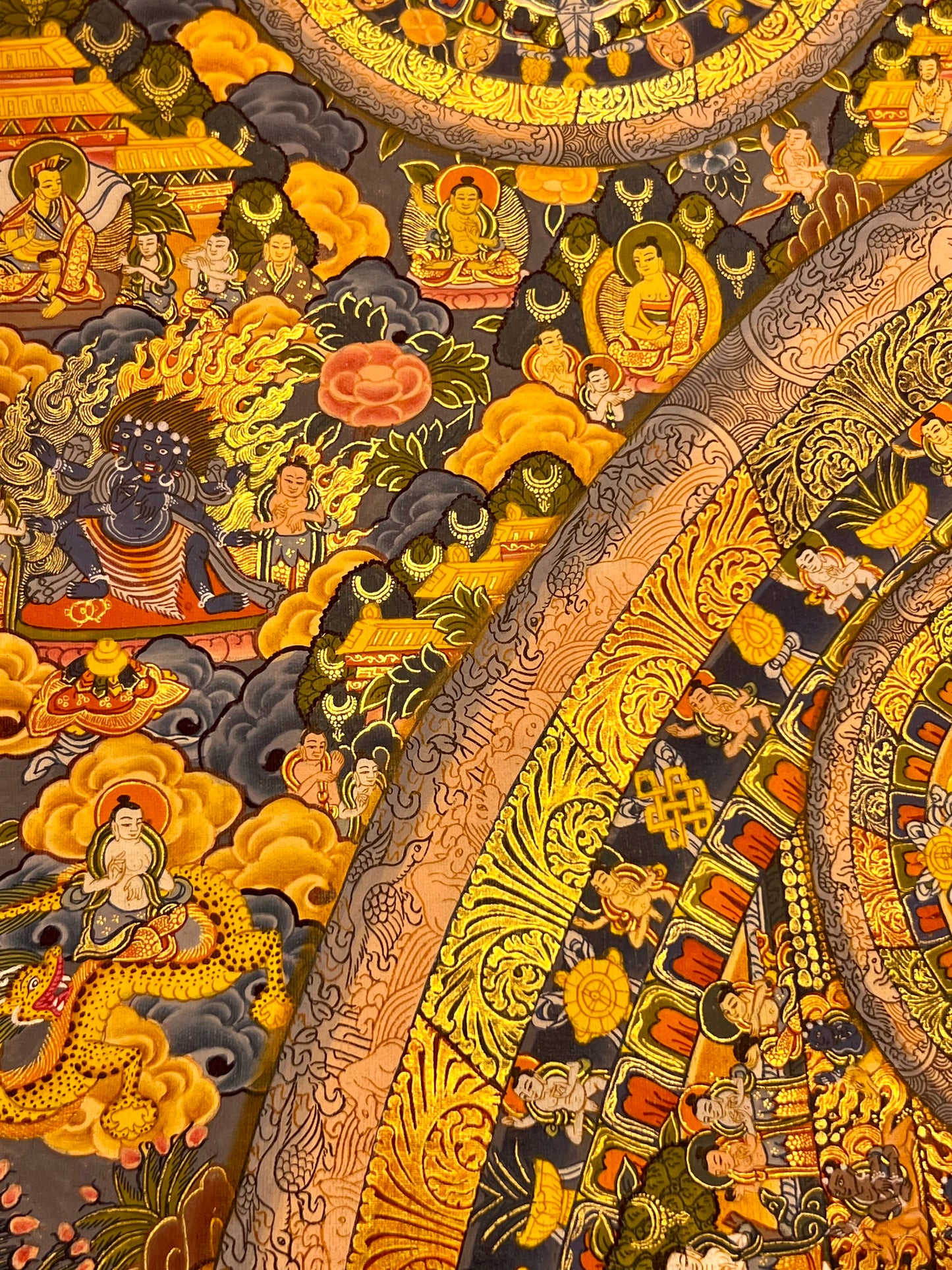 Shakyamuni Buddha Bodhisattva Mandala Unbrocaded Thangka