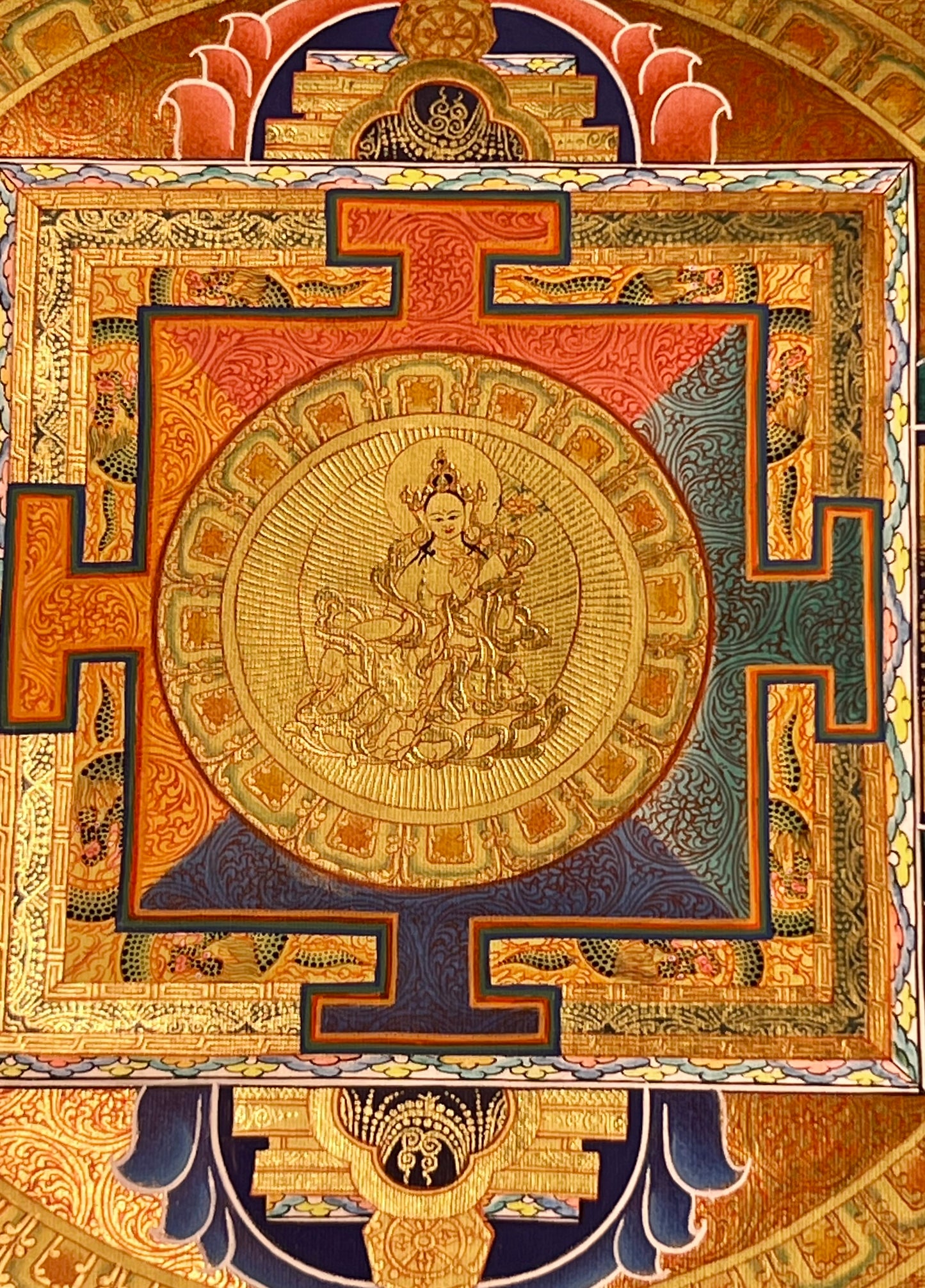 Chenrezig Compassion Mandala Unbrocaded Thangka