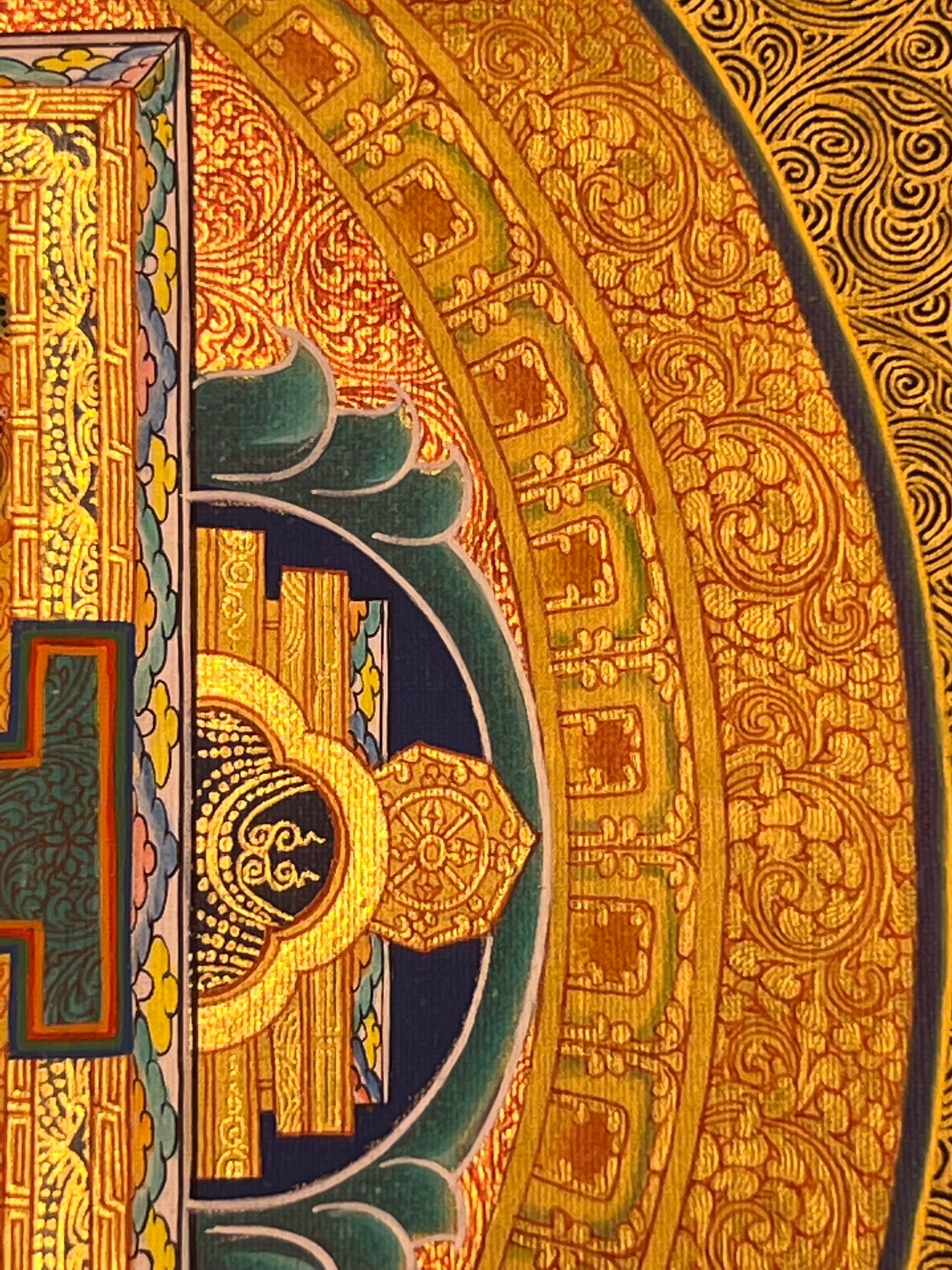 Chenrezig Compassion Mandala Unbrocaded Thangka