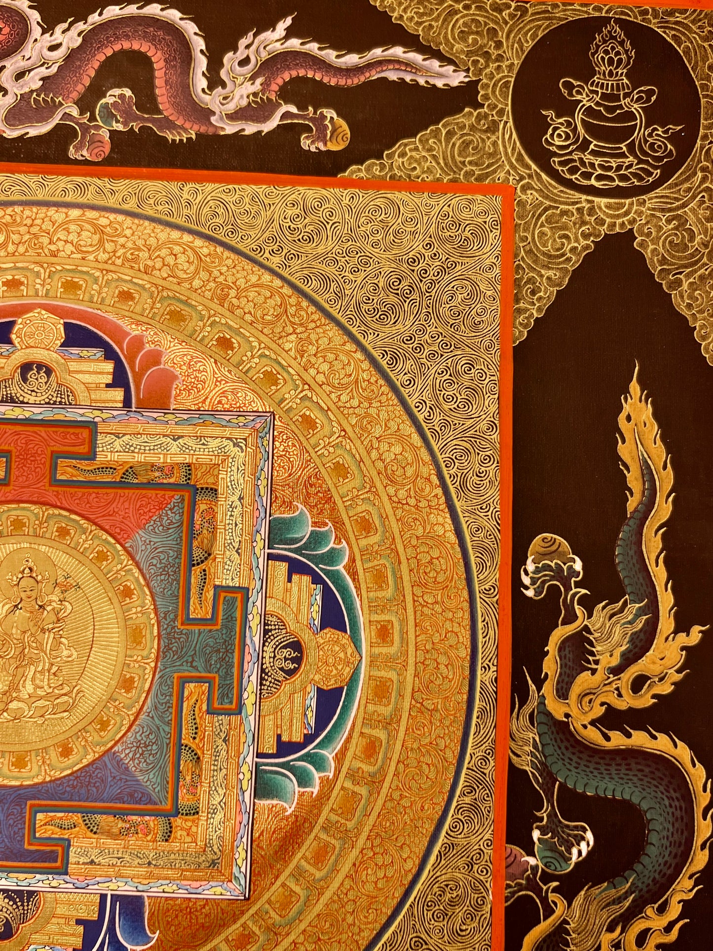 Chenrezig Compassion Mandala Unbrocaded Thangka