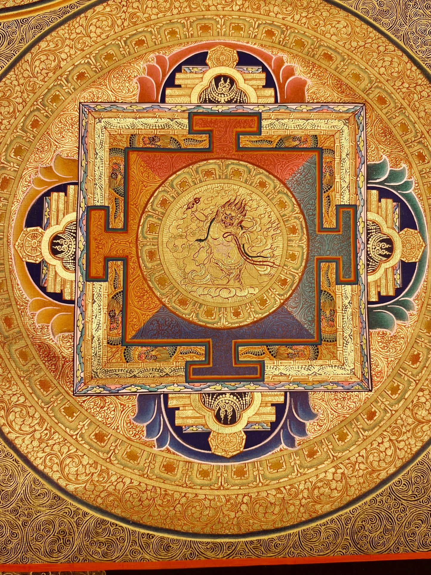 Chenrezig Compassion Mandala Unbrocaded Thangka