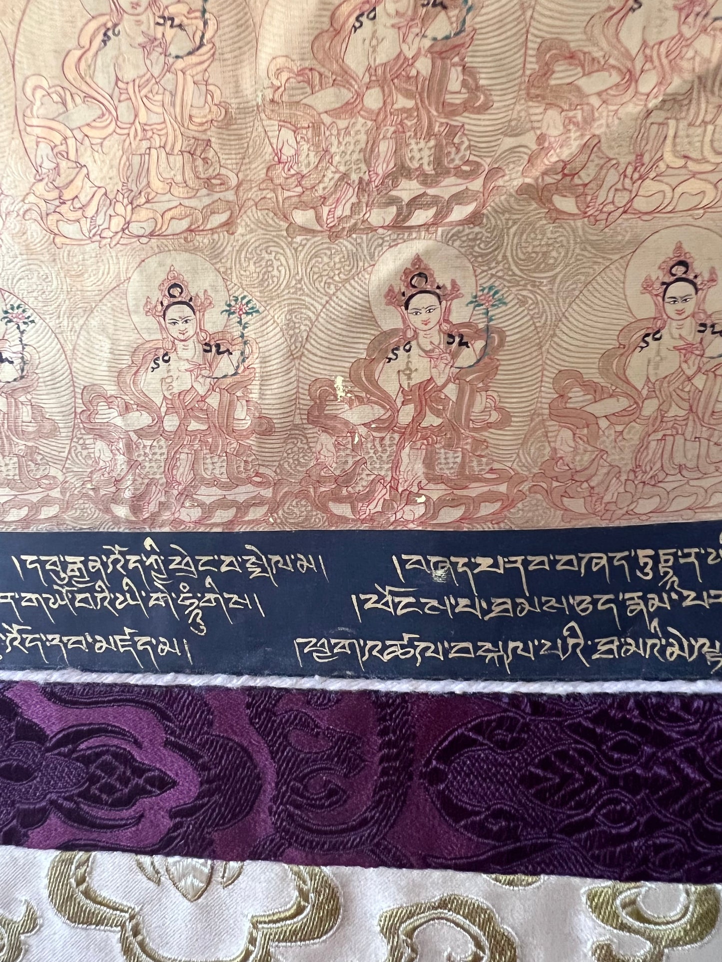 Green Tara Gold 108 Taras Thangka