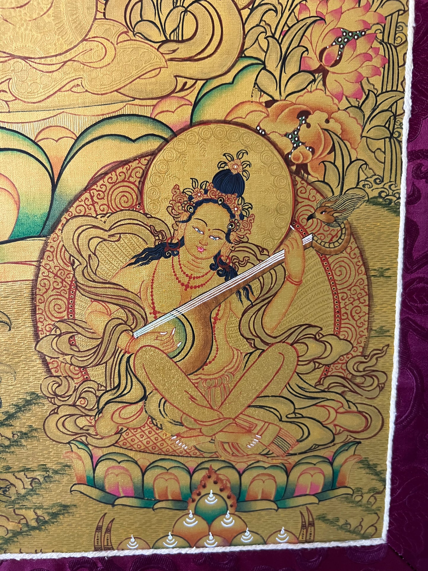 Green Tara Gold Thangka