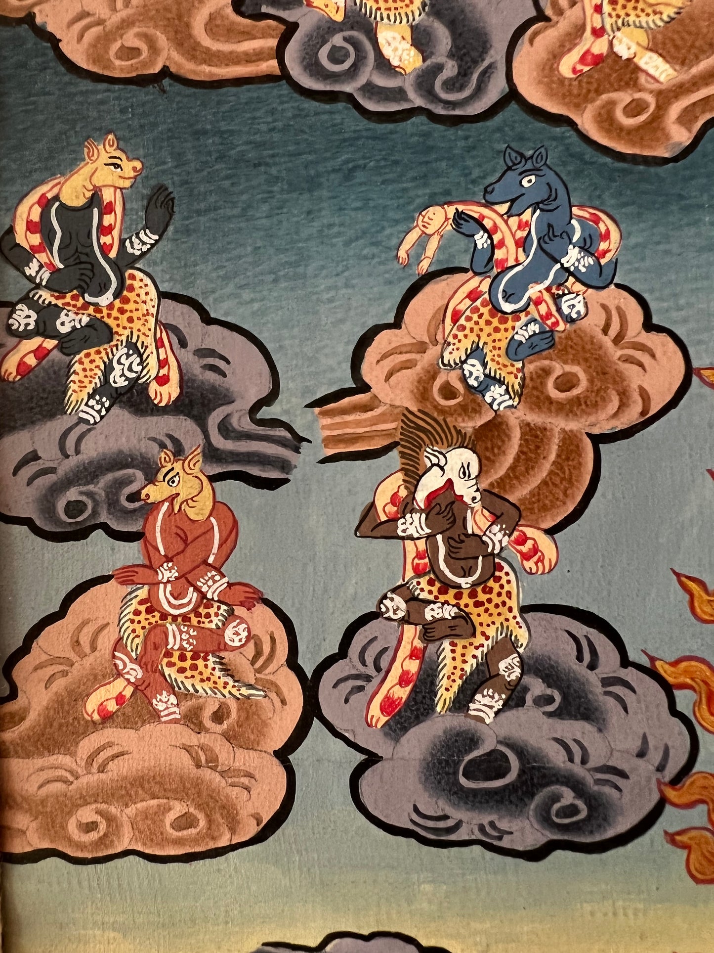 One Hundred Peaceful and Wrathful Deities of Bardo Thangka Set