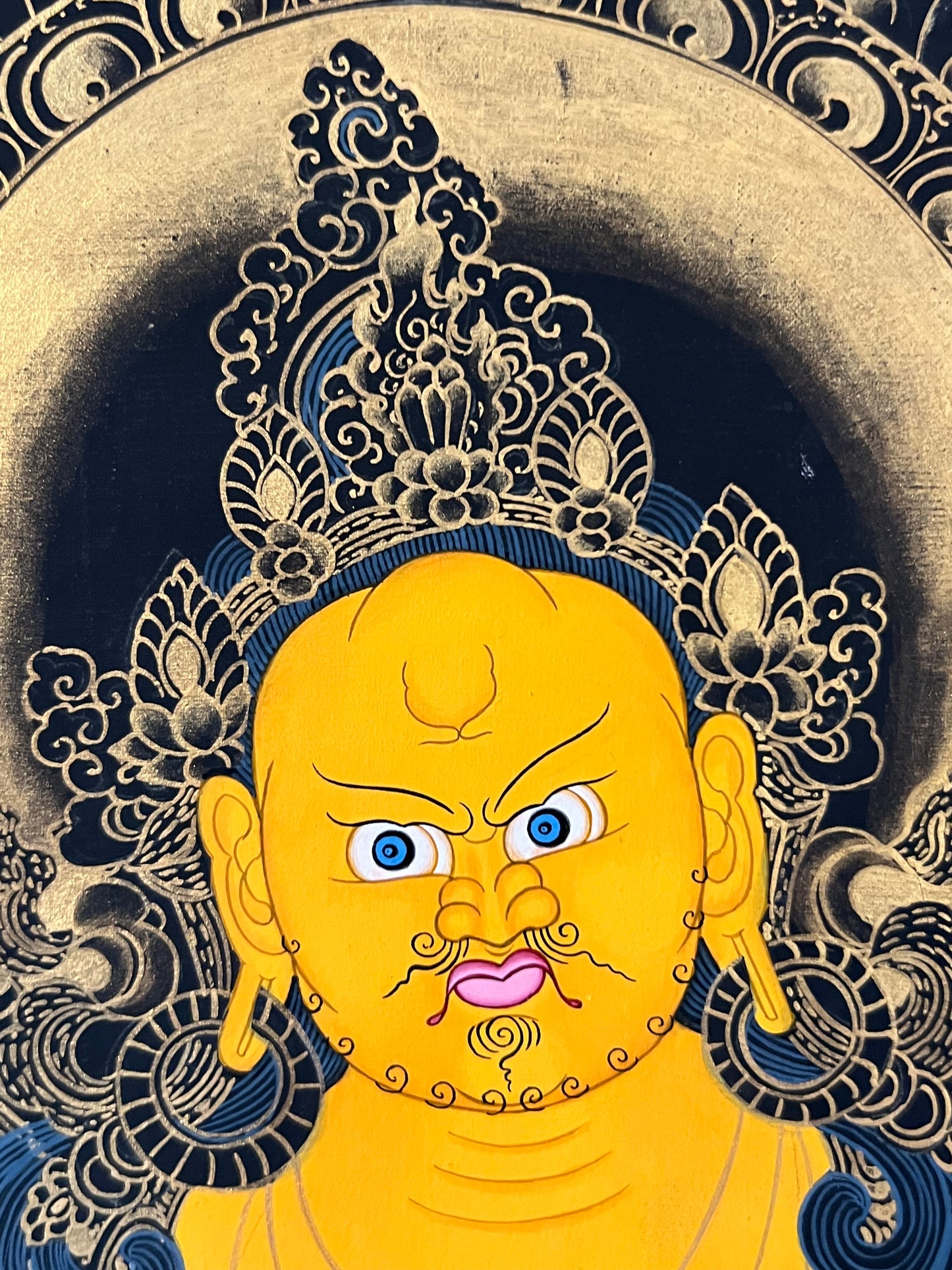 Yellow Dzambhala Thangka