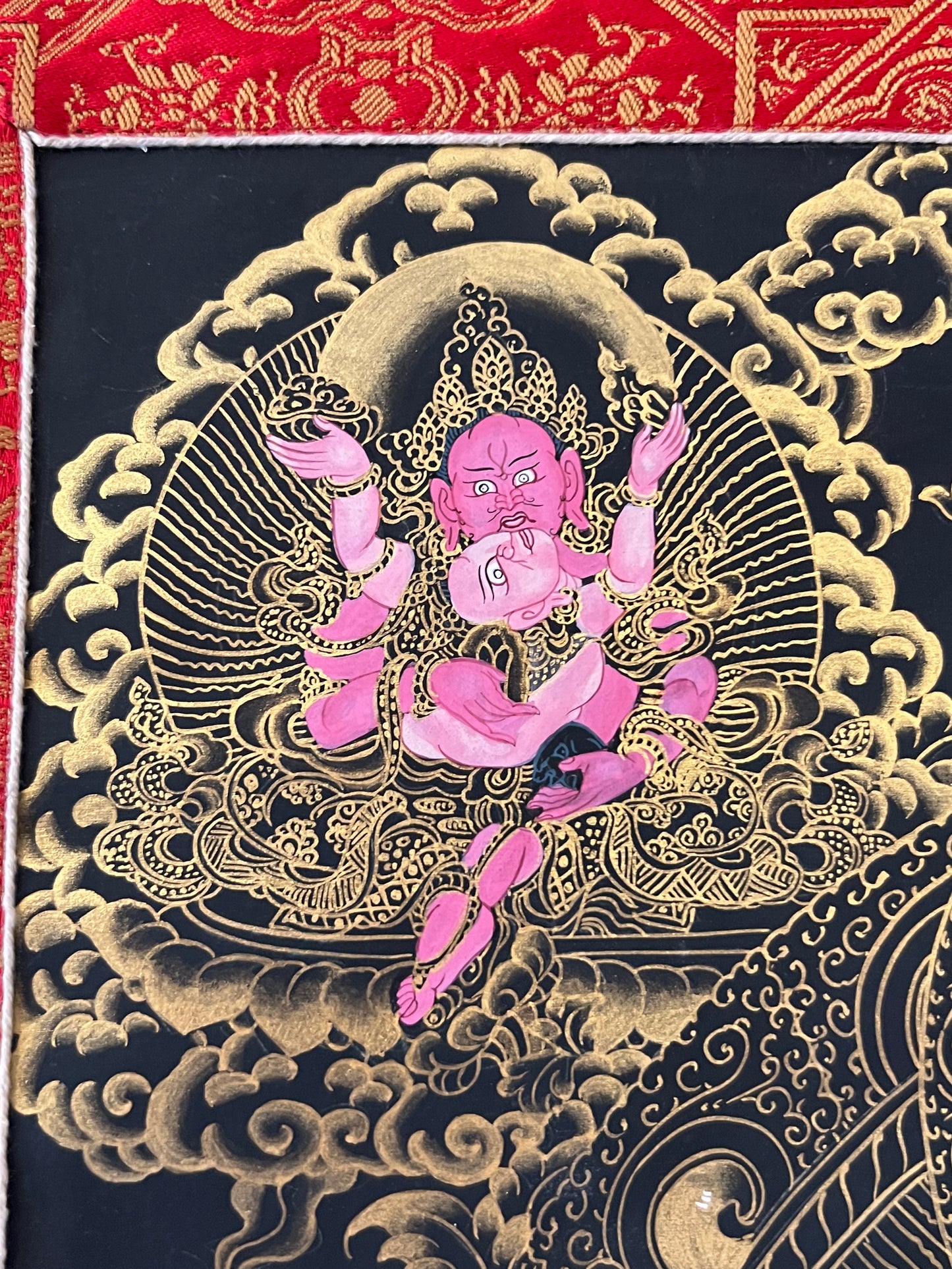 Yellow Dzambhala Thangka