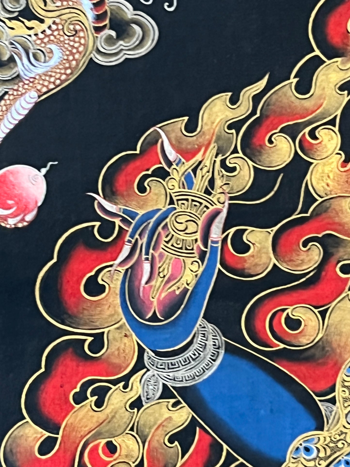 Vajrapani Black Thangka