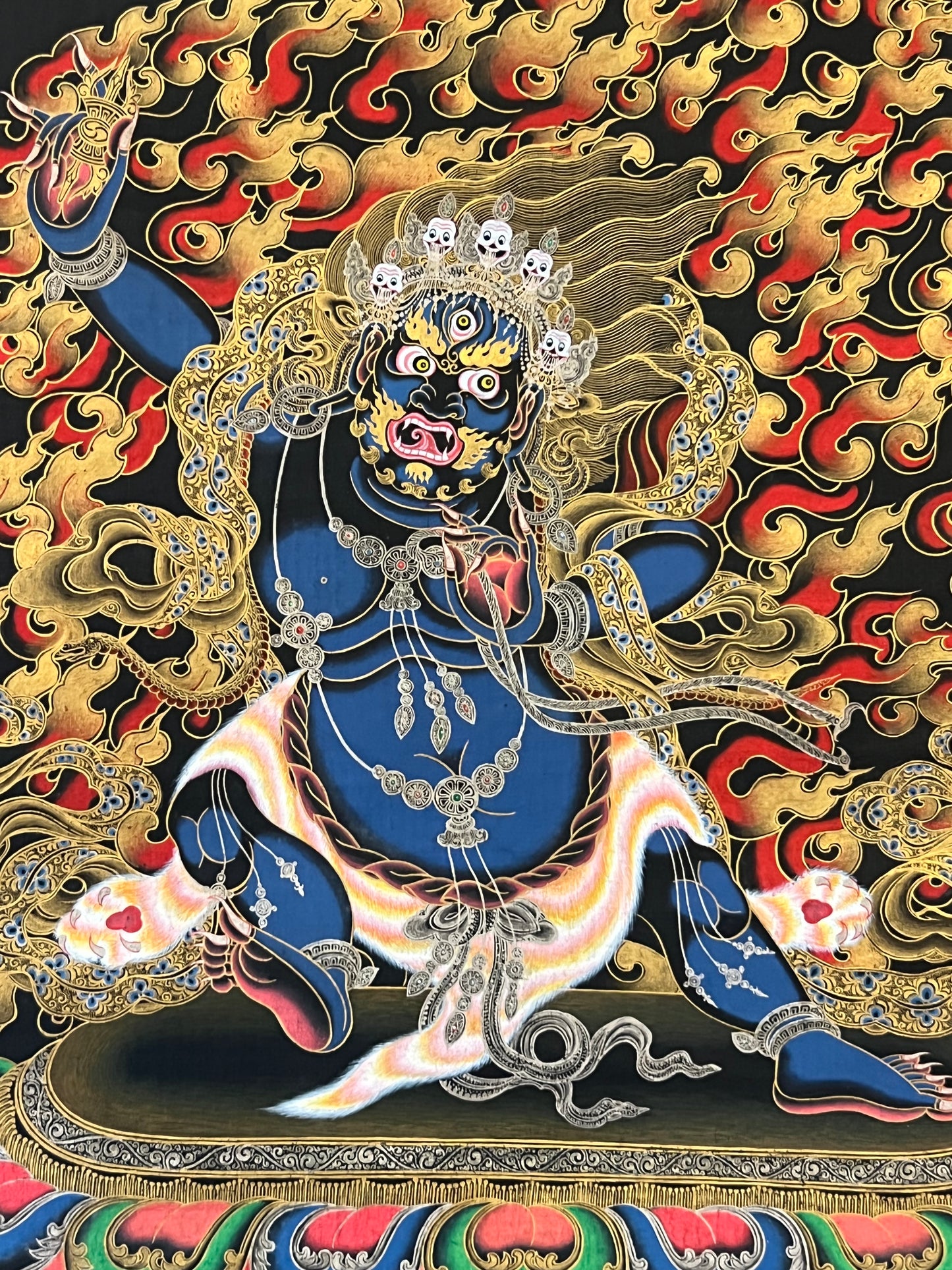 Vajrapani Black Thangka