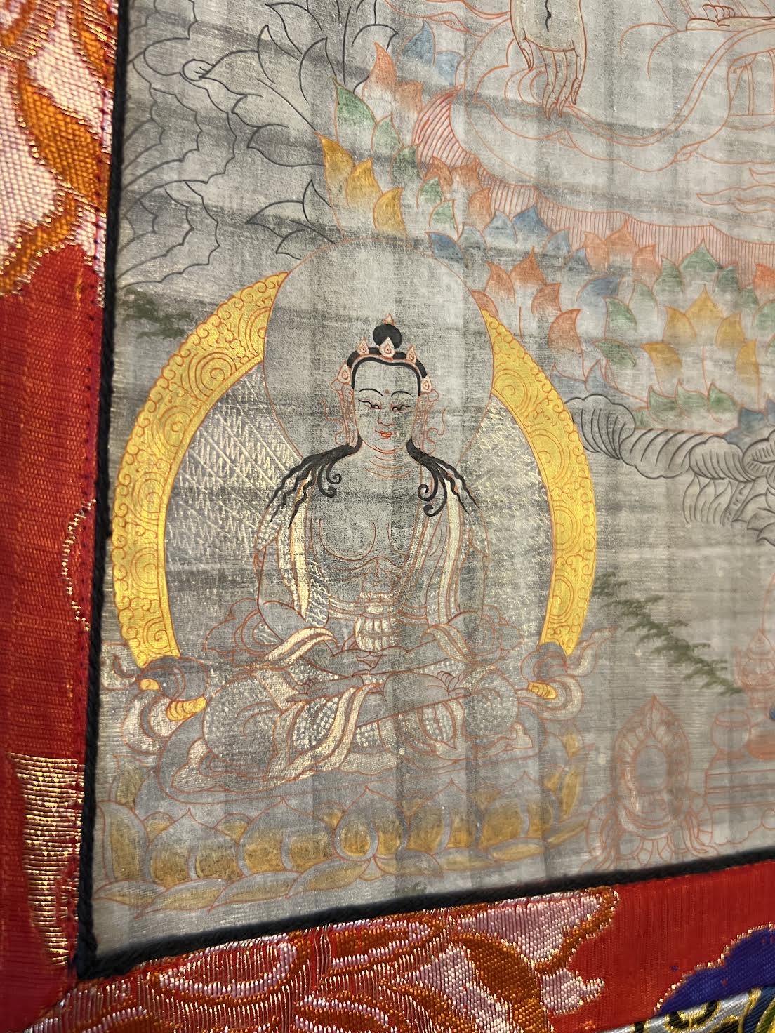 White Tara Silver Long Life Thangka