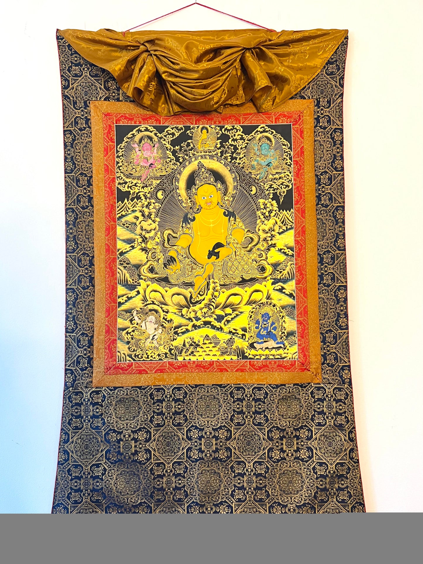 Yellow Dzambhala Thangka