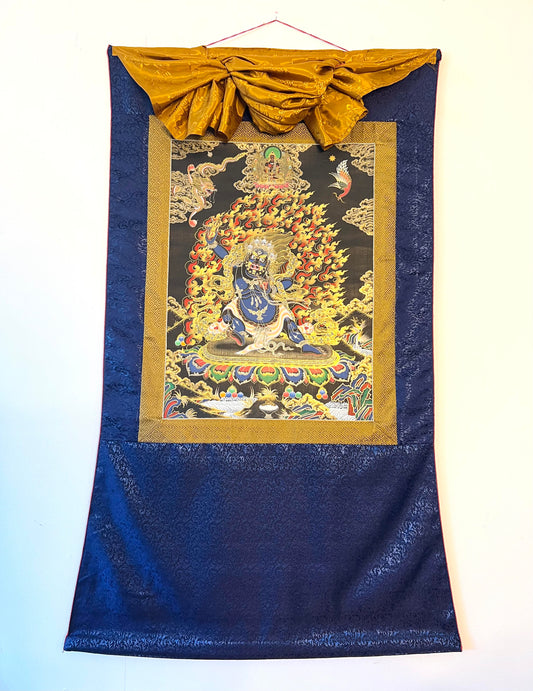 Vajrapani Black Thangka