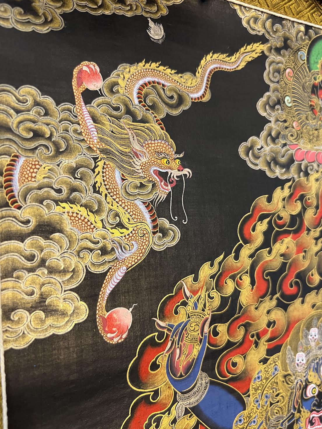 Vajrapani Black Thangka